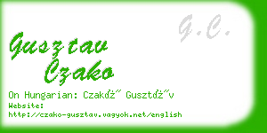 gusztav czako business card